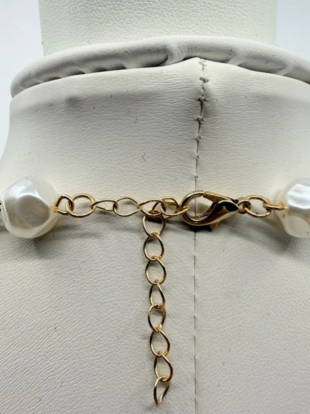 Vintage Gold Tone Faux Pearl Charm Necklace Cowgirl Heart Watch Pendant Quirky